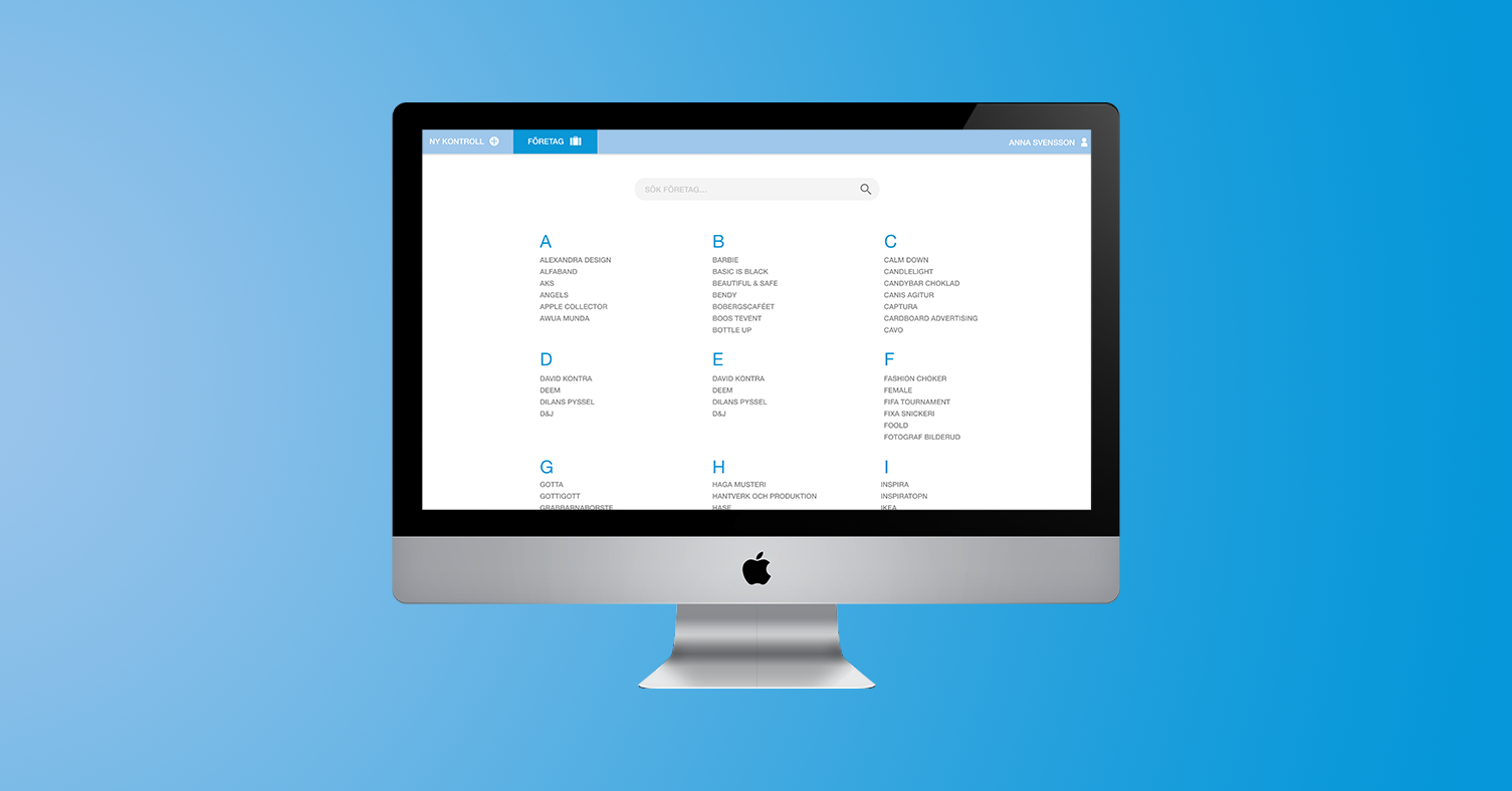 Company Screen